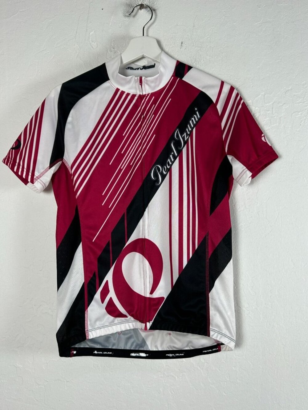 Pearl Izumi Women Elite LTD Cycling Jersey Top Large Berry/White Full-Zip Active